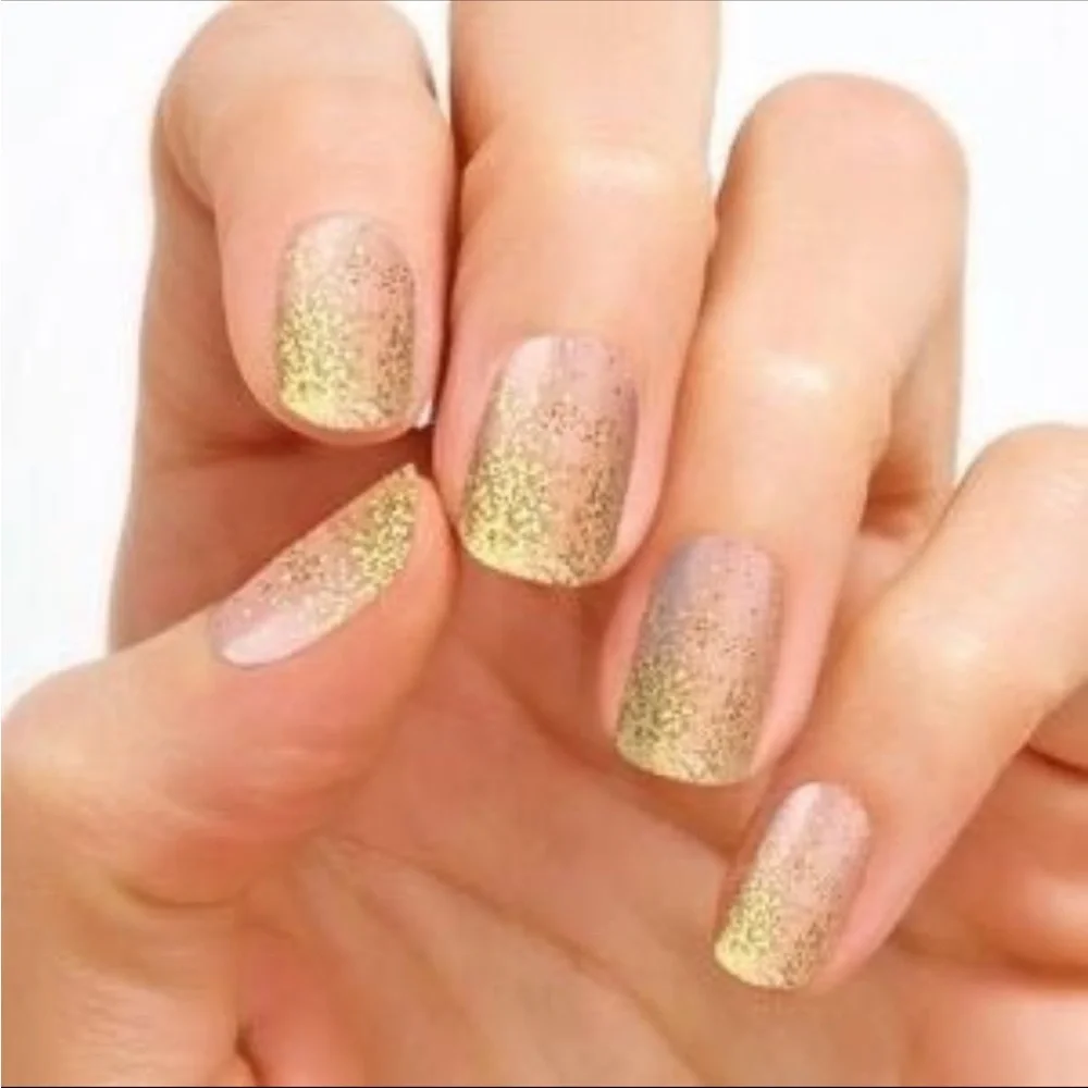 *Retired* Color Street: Golden Girly | Gold Metallic Glitter Dipped Party Yellow - Picture 12 of 14